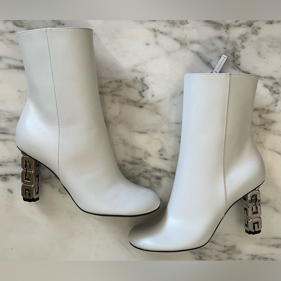 Givenchy G Cube White Booties Shoes 2023 Current $1250 - Picture 15 of 16